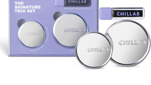 Chillab Signature Trio Limited Edition Gift Set with Lavender Matte Powder 10g New Pack and 5g Exclusive Travel Size Long-Lasting Oil Control Non-Powdery Translucent Cosmetics Gift for Her and Him